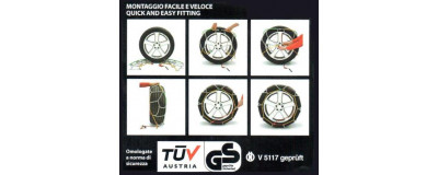 Catene da neve 16 MM LAMPA S16 GR 22 PER 175/75 R16 1757516 V5117 CAMPER FURGONE